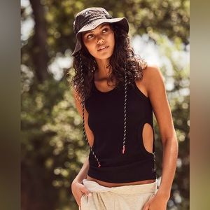NWOT - Free People Movement- Ribbed Cut Out Tank - Size Small *White*